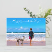 写真カスタムと文字の夏のカード (スタンド正面)