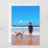 写真カスタムと文字の夏のカード (裏面)