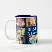 写真カスタムと文字の追加 ツートーンマグカップ (左)