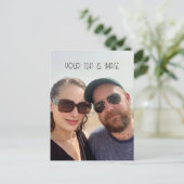 写真カスタムと文字は独自のアートデコを作成 ポストカード (スタンド正面)