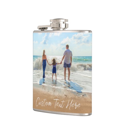 写真カスタムと文字を持つフォトフラスクギフト フラスク (左)