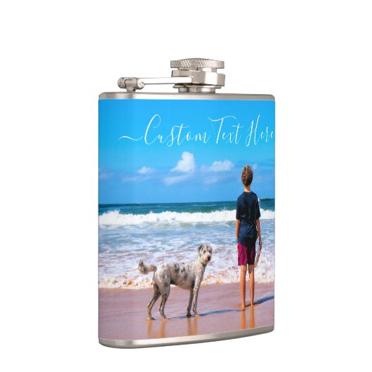 写真カスタムと文字を持つフォトフラスクギフト フラスク (右)