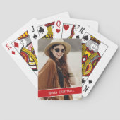 写真カスタムと文字クリスマス トランプ (裏面)