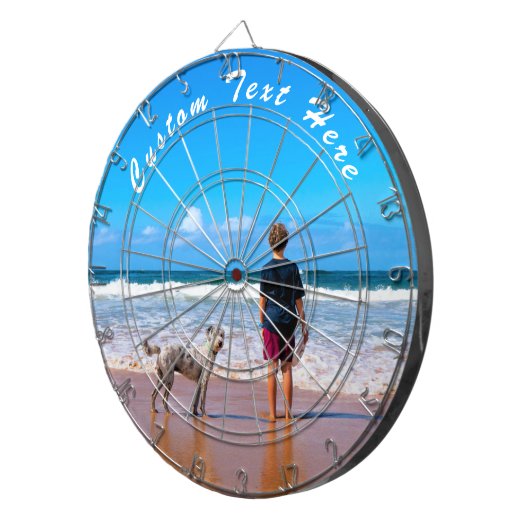 写真カスタムと文字ダーツボード ダーツボード (正面右)