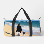 写真カスタムと文字パーソナライズされた ダッフルバッグ (正面)