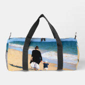 写真カスタムと文字パーソナライズされた ダッフルバッグ (裏面)