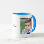 写真カスタムと文字マグパーソナライズされた、写真マグ、 マグカップ (正面右)