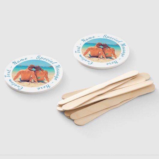 写真カスタムと文字付きフォトハンドファン ハンドファン (組立なし)