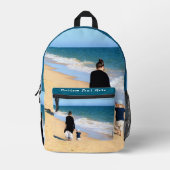 写真カスタムと文字付きフォトバックパック プリントバックパック (正面)