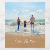 写真カスタムと文字付きフォトワインラベル ワインラベル (シングルラベル)