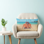 写真カスタムと文字付きフォト枕 ランバークッション (椅子)