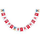 写真カスタムと文字誕生日のバンティングフラグ バンティングフラッグ (全)