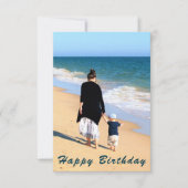 写真カスタムと文字誕生日カード (正面)