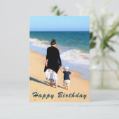 写真カスタムと文字誕生日カード (スタンド正面)