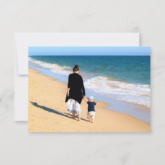 写真カスタムと文字誕生日カード (裏面)