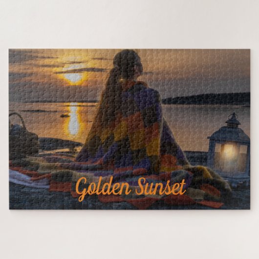 写真カスタムと文字 ジグソーパズル (横)