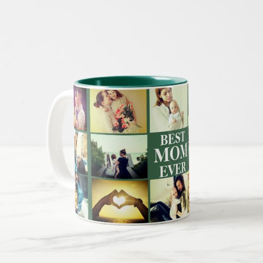 写真カスタムと文字 ツートーンマグカップ (正面左)