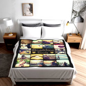 写真カスタムと文字 フリースブランケット