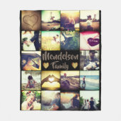 写真カスタムと文字 フリースブランケット (正面)
