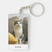 写真カスタムと猫の名前 キーホルダー (裏面)