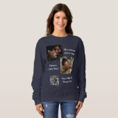 写真カスタムとQRコードを追加するCattery Sweatshirt スウェットシャツ (正面フル)