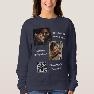 写真カスタムとQRコードを追加するCattery Sweatshirt スウェットシャツ