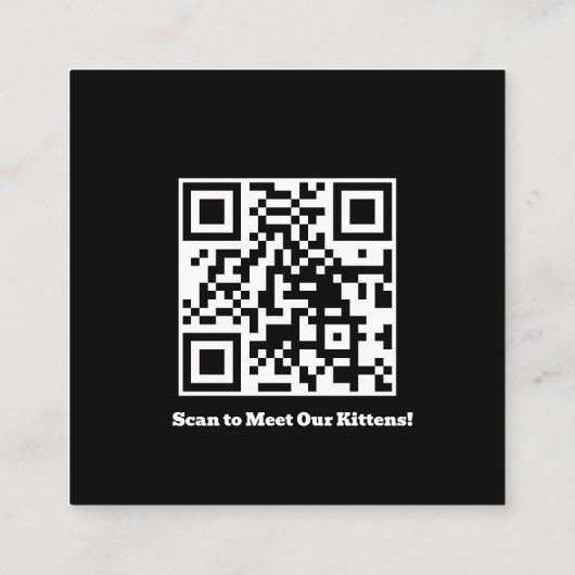 写真カスタムとQRコード付きの名刺 スクエア名刺 (裏面)