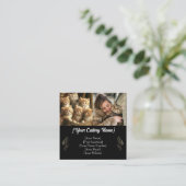 写真カスタムとQRコード付きの名刺 スクエア名刺 (スタンド正面)