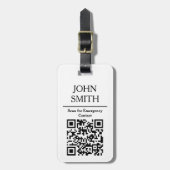 写真カスタムとQRコード ラゲッジタグ (正面縦)