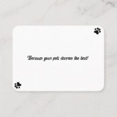 写真カスタムとQR付きペットシッターの名刺 名刺 (裏面)