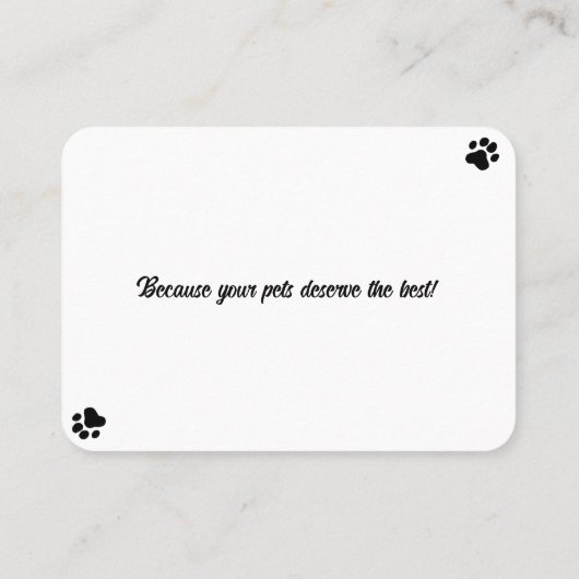 写真カスタムとQR付きペットシッターの名刺 名刺 (裏面)