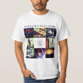 写真カスタムのコラージュとロゴ Tシャツ (正面)