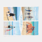 写真カスタムのコラージュフリースブランケット フリースブランケット (正面(横))