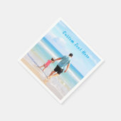 写真カスタムのナプキンと文字名 スタンダードカクテルナプキン (角)