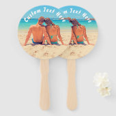 写真カスタムのハンドファンあなたの写お気に入りの真と文字 ハンドファン (正面&裏面)