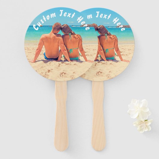 写真カスタムのハンドファンあなたの写お気に入りの真と文字 ハンドファン (正面&裏面)