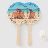 写真カスタムのハンドファンと文字名 ハンドファン (正面&裏面)