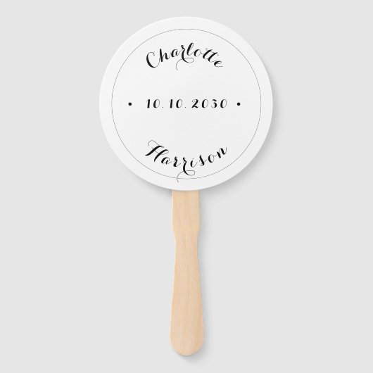 写真カスタムのハンドファ結婚ン日付のスクリプト名 ハンドファン (正面)