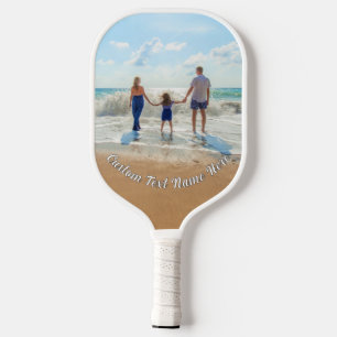 写真カスタムのピックボールパドルと文字名 ピックルボールラケット