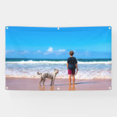 写真カスタムのフォトバパーソナライズされたナー 横断幕 (横)