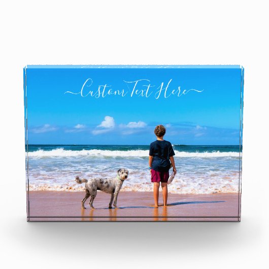 写真カスタムのフォトブパーソナライズされたロック フォトブロック (正面)