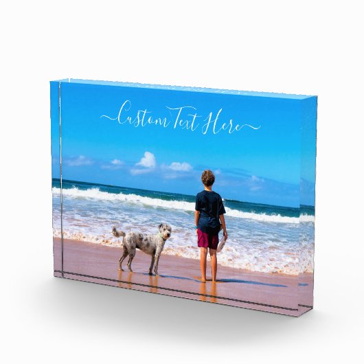 写真カスタムのフォトブパーソナライズされたロック フォトブロック (右)