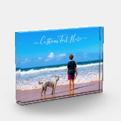 写真カスタムのフォトブパーソナライズされたロック フォトブロック (左)