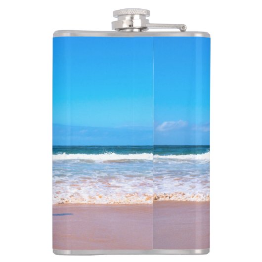 写真カスタムのフラスクギフトあなたの写真と文字 フラスク (裏面)