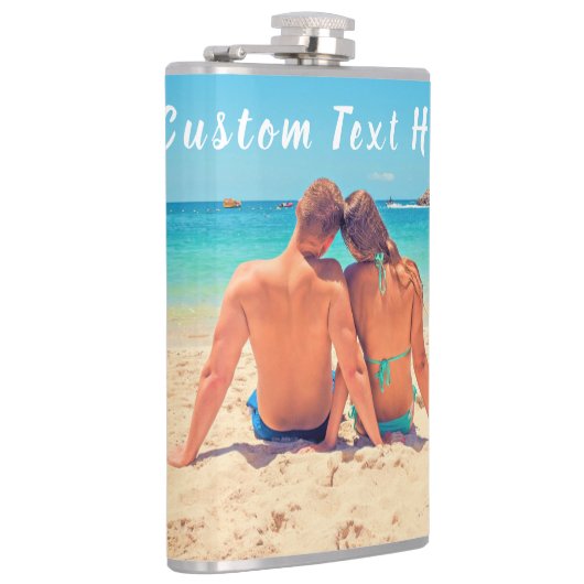 写真カスタムのフラスクギフトと文字名 フラスク (右)