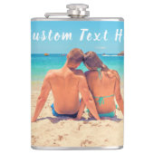 写真カスタムのフラスクギフトと文字名 フラスク (正面)