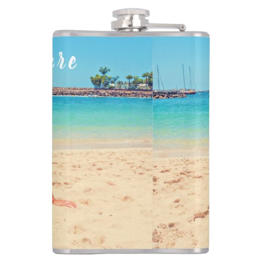 写真カスタムのフラスクギフトと文字名 フラスク (裏面)