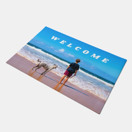 写真カスタムの写真のフォーマットを開始お気に入りのする ドアマット (アングル)