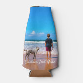 写真カスタムの写真文字クールのボトル ボトルクーラー (正面)