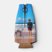 写真カスタムの写真文字クールのボトル ボトルクーラー (裏面)